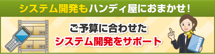 システム開発もハンディ屋におまかせ！ご予算に合わせたシステム開発をサポート